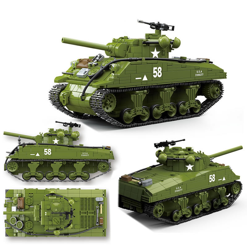 Lego Compatible Military Tank - Nowa broń wojskowa II wojny światowej