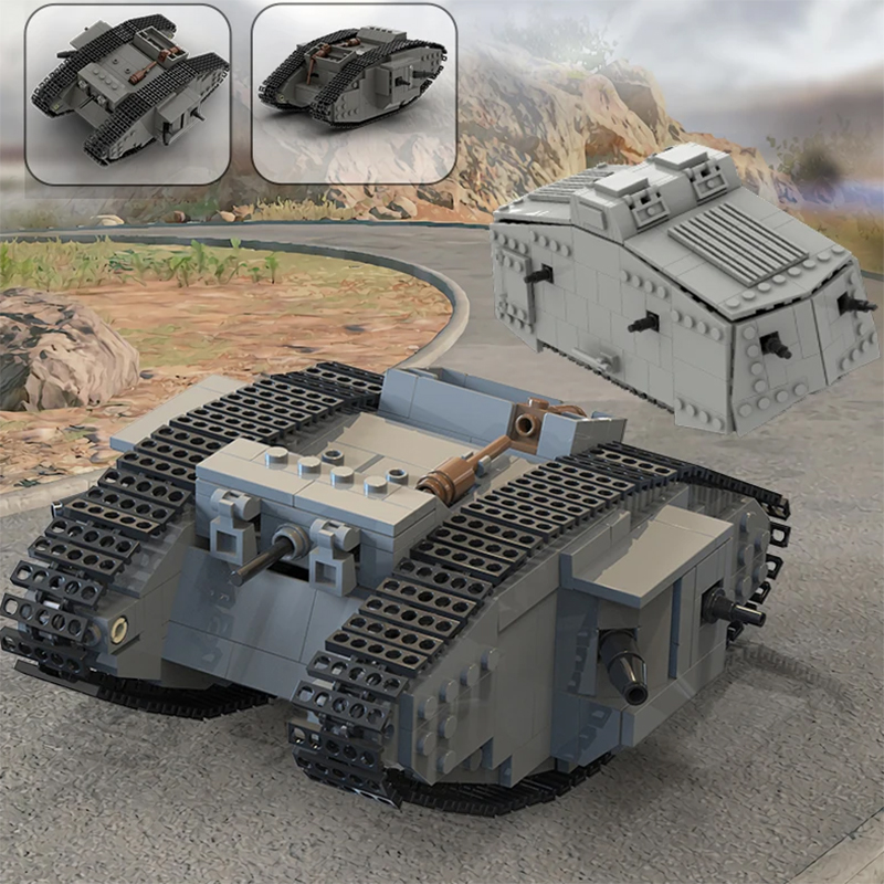 Lego Compatible Military Tank - MOC WW1 Niemcy Wojskowy czołg bojowy