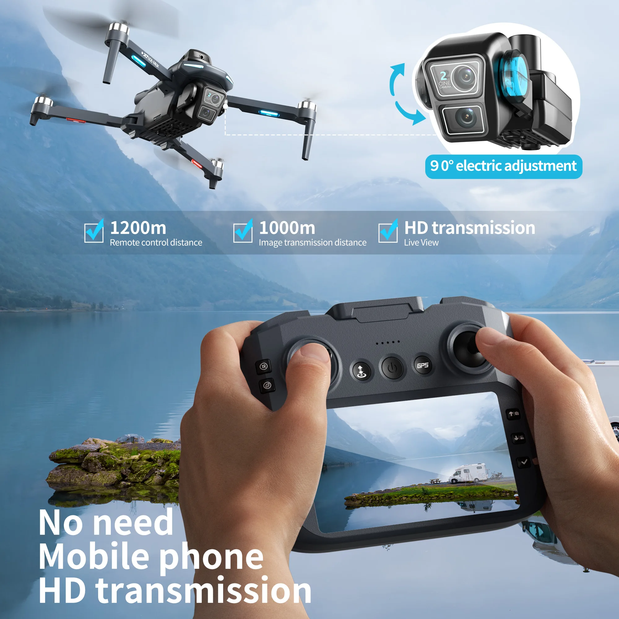 Oryginalny dron XT606 Professi – Fpv Brushless Rc Drone 4K recenzja i cena