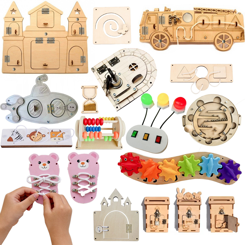 DIY Montessori Tablica Manipul – Montessori Wooden Busy Board Toddler recenzja i cena