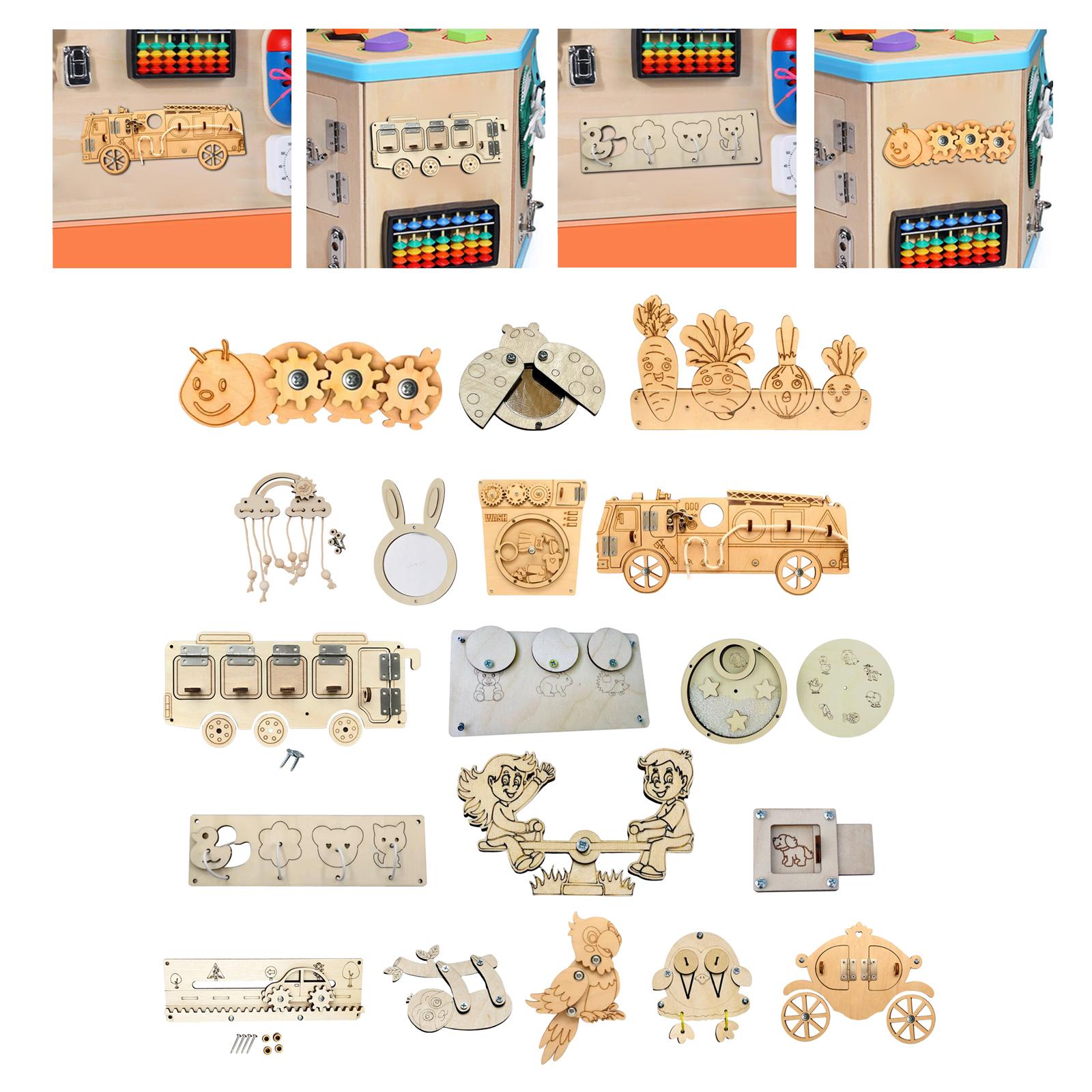 Drewniane elementy tablicy man – Montessori Wooden Busy Board Toddler recenzja i cena